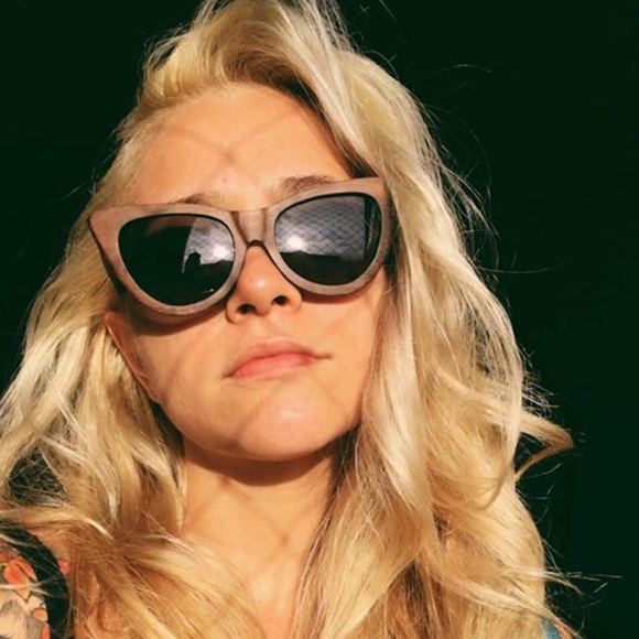 WOOD WOMEN’S CATEYE WOODEN SUNGLASSES GLASSES *NWT main image 7